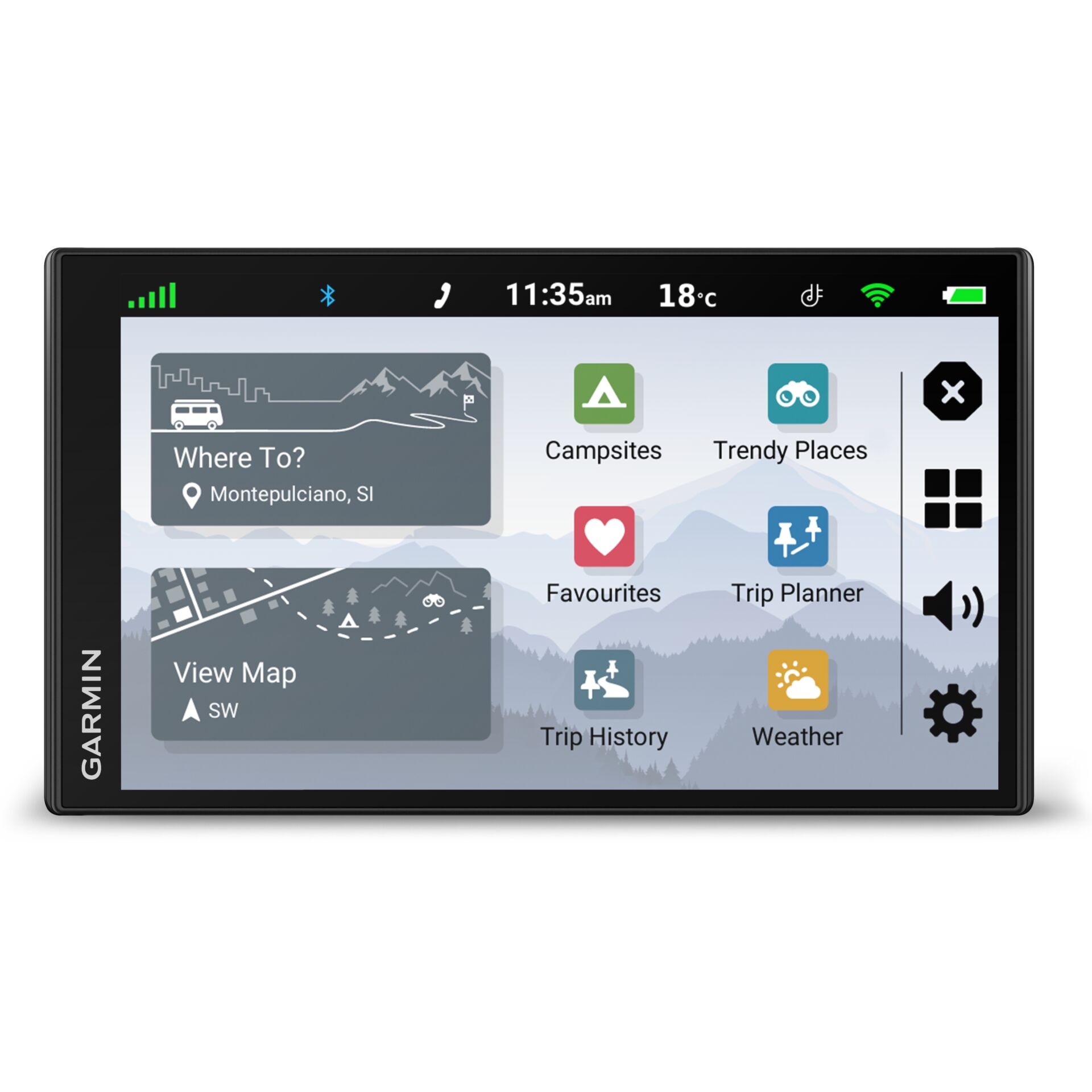 Garmin CamperVan Navigationssystem Handgeführt 17,6 cm (6.95) TFT Touchscreen 239,6 g Schwarz