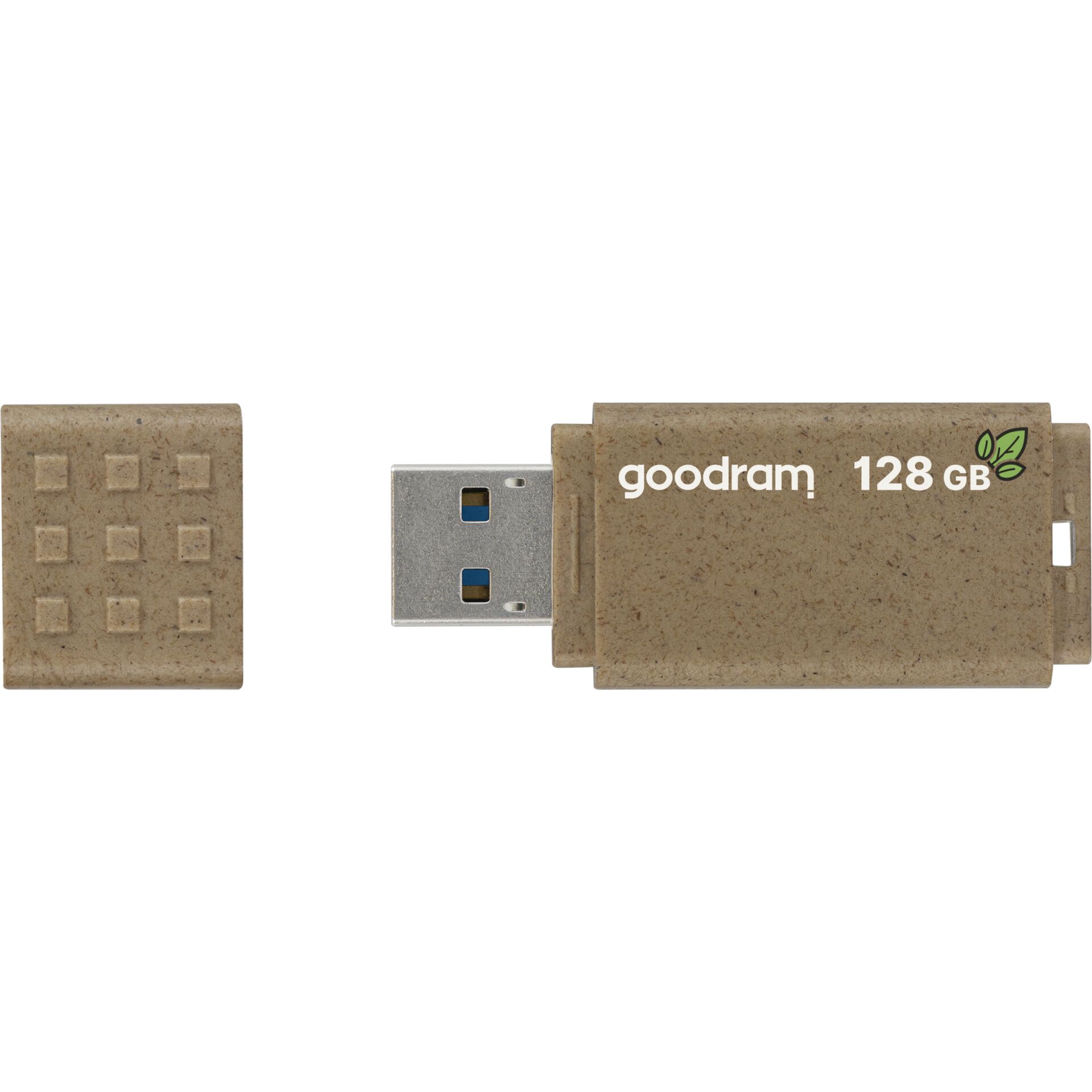 128 GB goodram UME3 ECO FRIENDLY braun USB-Stick, USB-A 3.0, lesen: 60MB/s, schreiben: 20MB/s