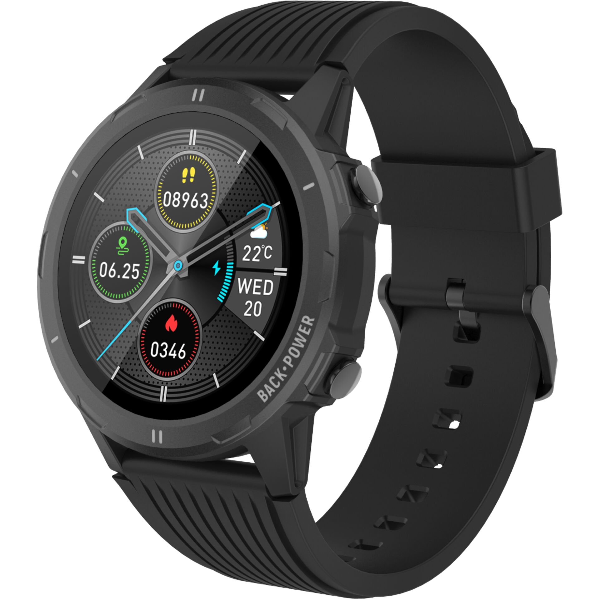 Denver SW-351 Smartwatch/ Sportuhr 3,3 cm (1.3) IPS Digital Touchscreen Schwarz