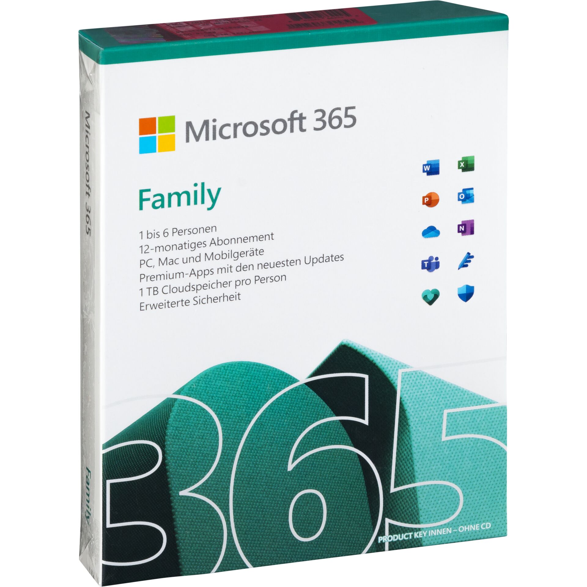 Microsoft Office 365 Family, 1 Jahr, PKC (deutsch) 