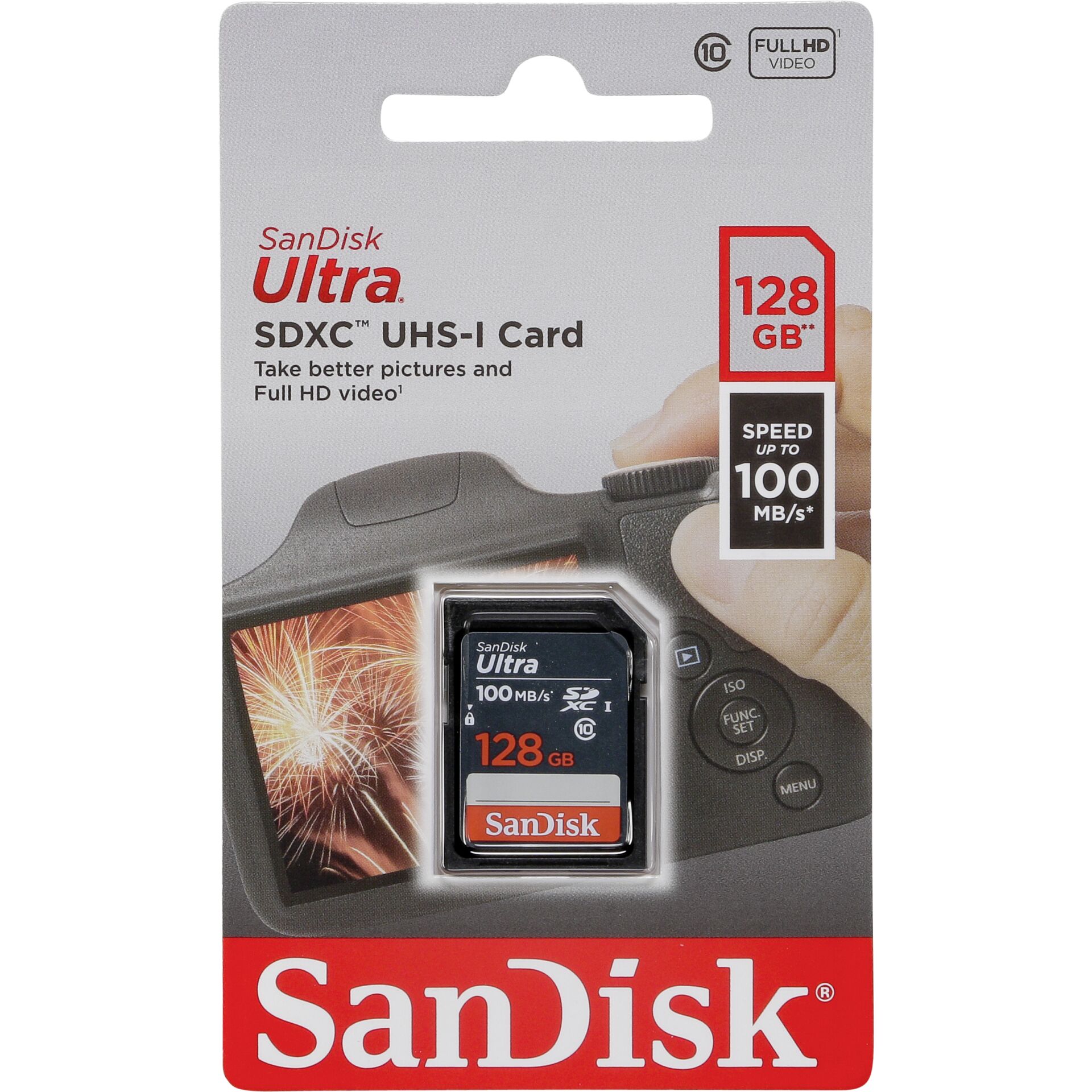 128 GB SanDisk Ultra SDXC Speicherkarte, lesen: 100MB/s 