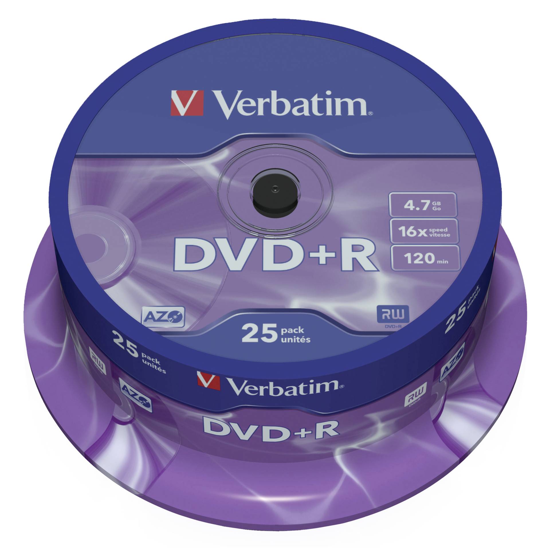 VERBATIM DVD+R 16x 25er Spindel 4.7GB DVD-Rohlinge 