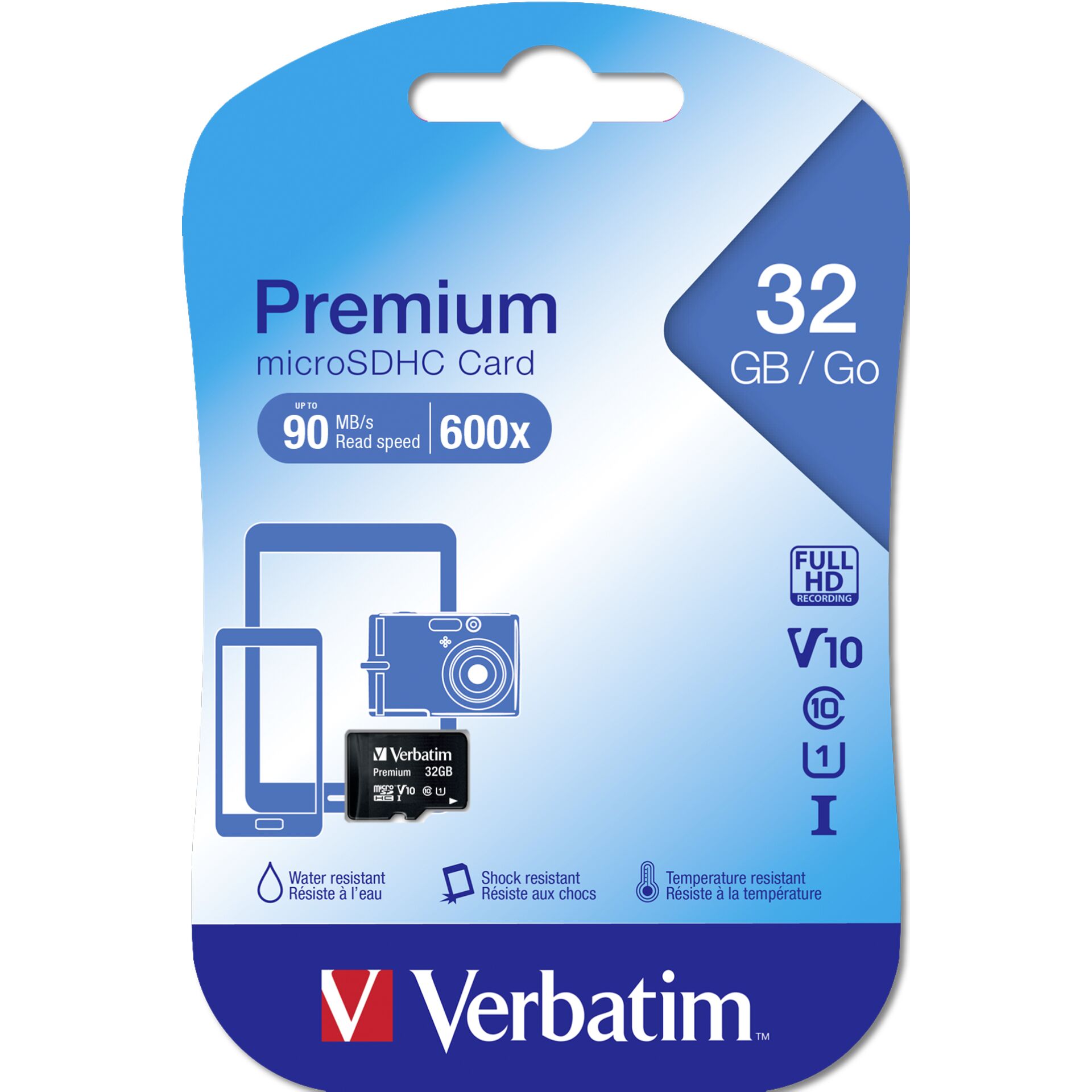 32GB Verbatim Class10 microSDHC Speicherkarte 
