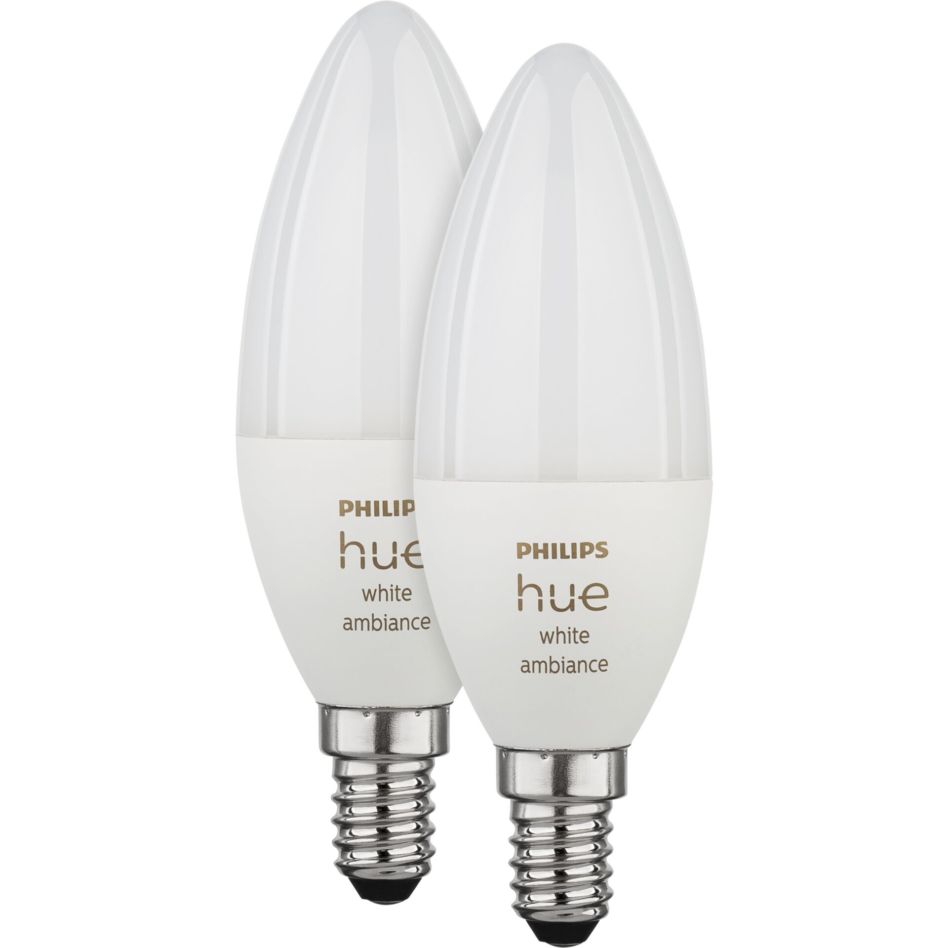 Philips Hue White ambience E14 - Smarte Lampe Kerzenform Doppelpack - 470