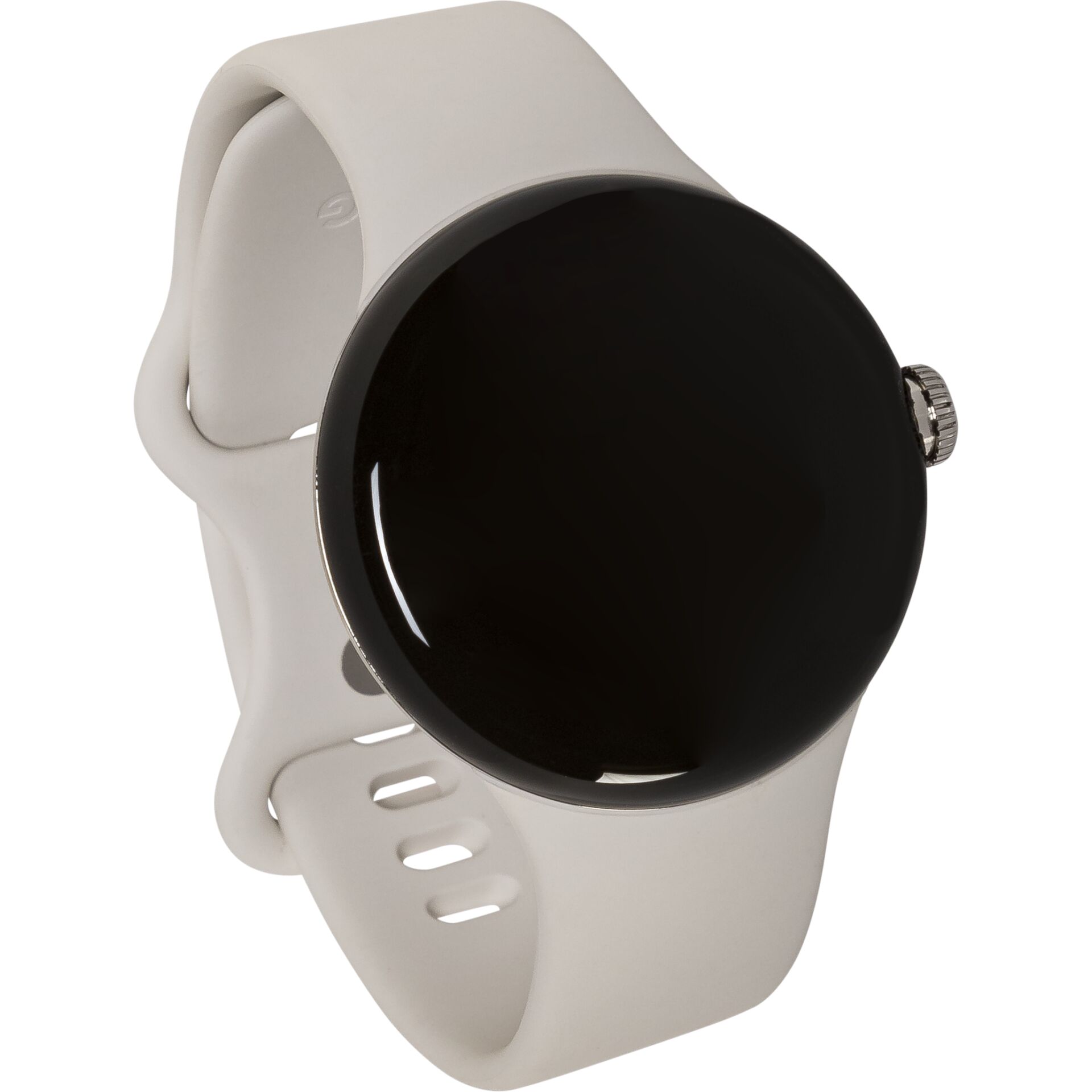 Google Pixel Watch AMOLED 41 mm Digital Silber WLAN GPS