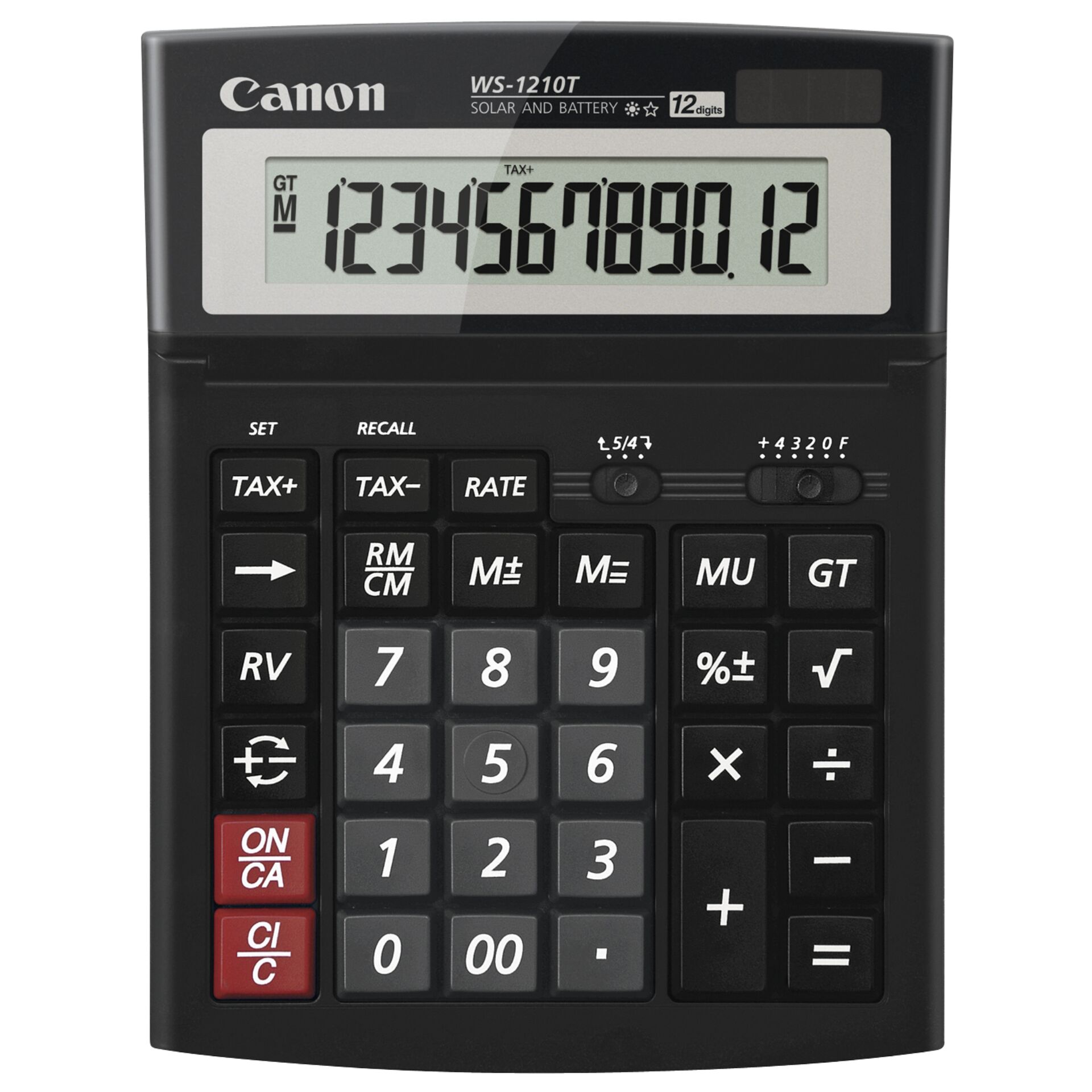 Canon WS-1210T Taschenrechner Desktop Display-Rechner Schwarz