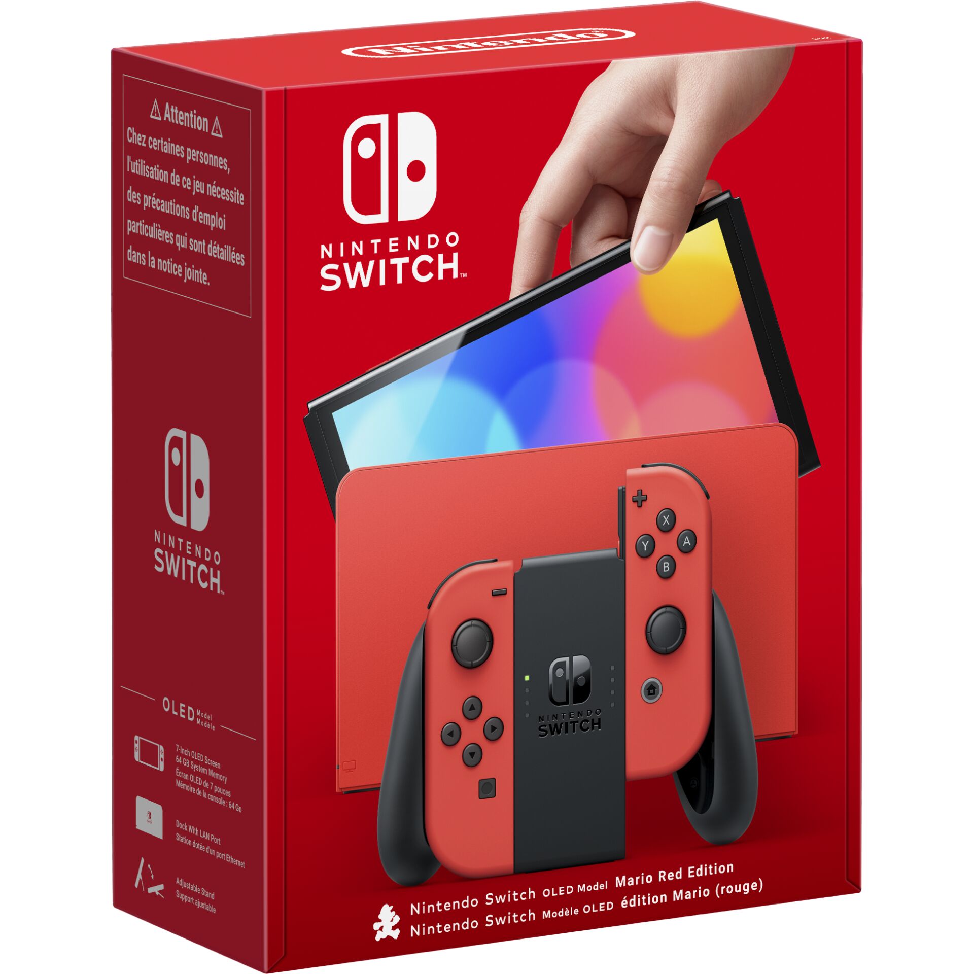 Nintendo Switch - OLED Model - Mario Red Edition portable game console 17.8 cm (7) 64 GB Touchscreen Wi-Fi