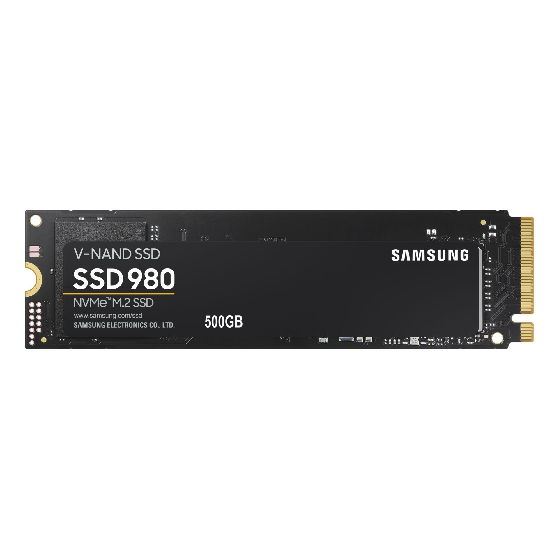 500 GB SSD Samsung 980 M.2/M-Key (PCIe 3.0 x4), lesen: 3100MB/s, schreiben: 2600MB/s, TBW: 300TB