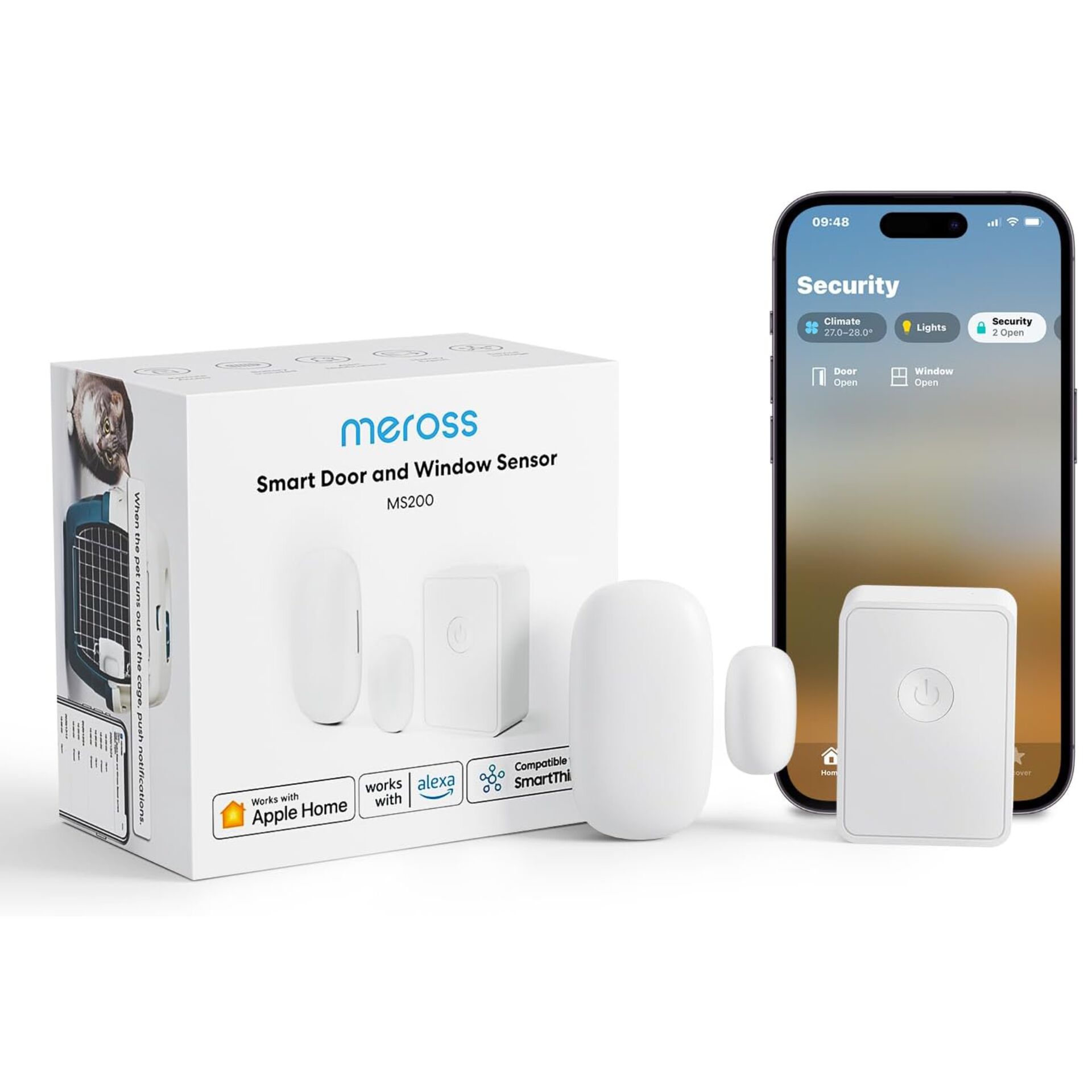 Meross Smart Tür und Fenster- kontakt Starter Kit inkl. Hub