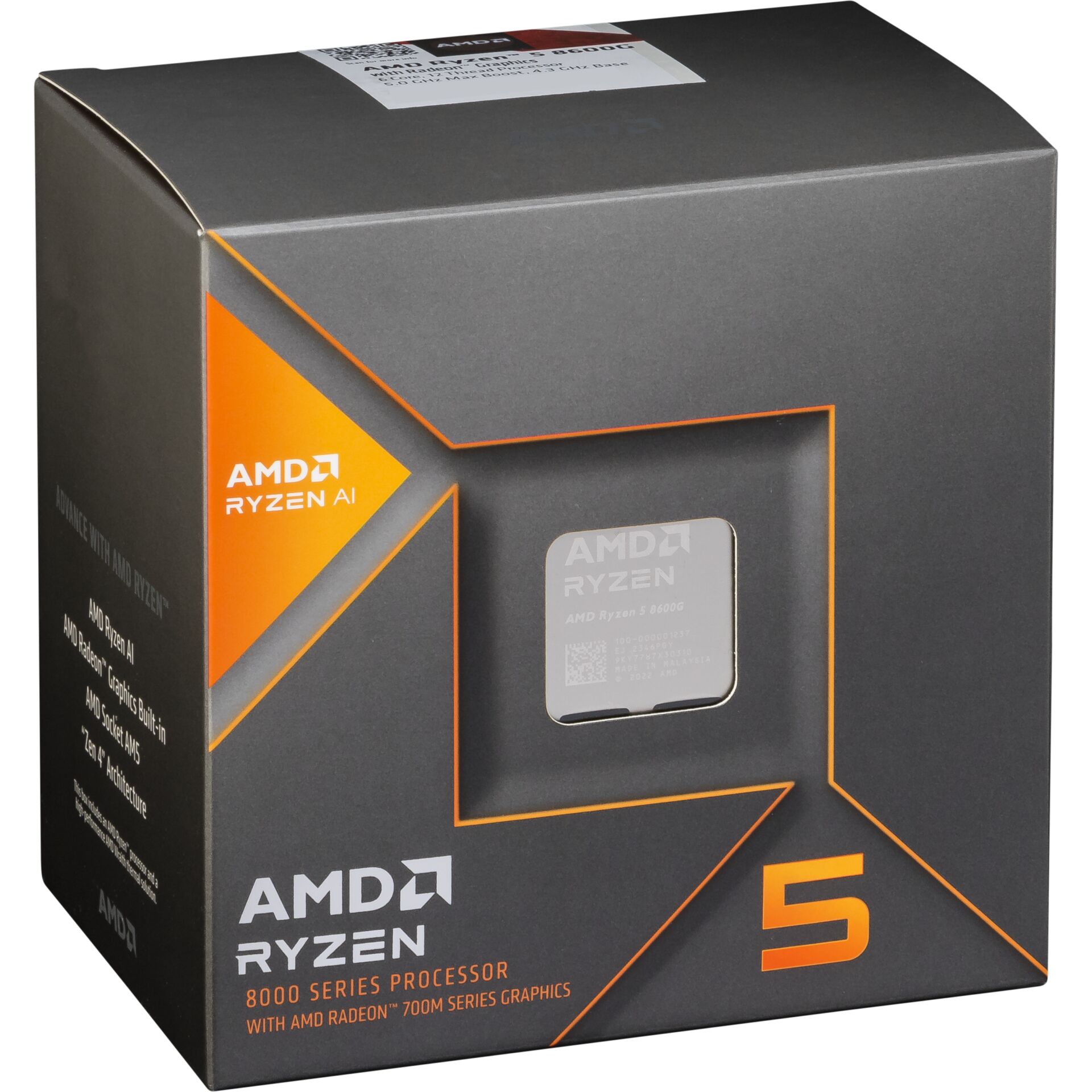 AMD Ryzen 5 8600G, 6C/12T, 4.30-5.00GHz, boxed AMD AM5 (LGA1718), Phoenix CPU