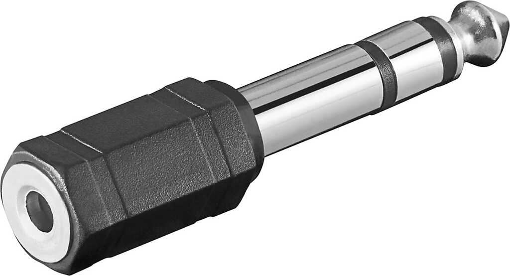 Adapter Audio 6,3mm Klinke Stecker auf 3,5mm Klinke Buchse 