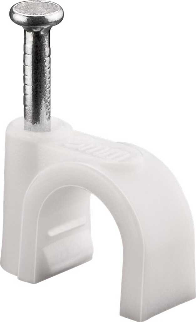 Goobay Kabelschelle 8 mm, weiß Befestigung für Kabel mit Durchmesser bis 8 mm