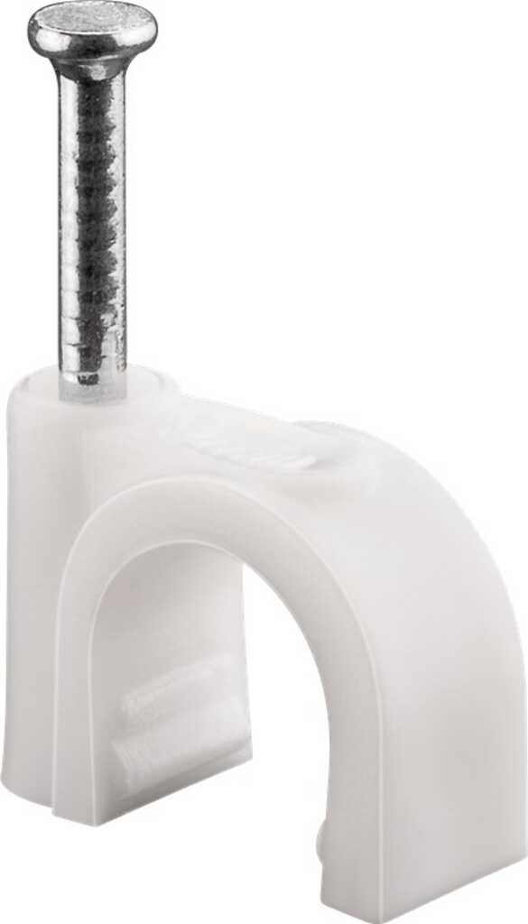 Goobay Kabelschelle 9 mm, weiß Befestigung für Kabel mit Durchmesser bis 9 mm