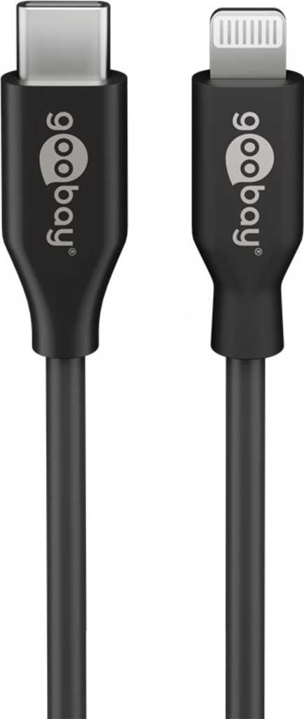 1m Lightning - USB-C Lade- und Synchronisationskabel MFi-Kabel für Apple iPhone/iPad Schwarz