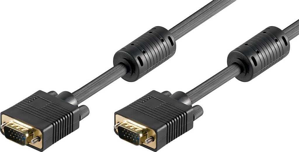 Goobay 50135 VGA-Kabel 2 m VGA (D-Sub) Schwarz