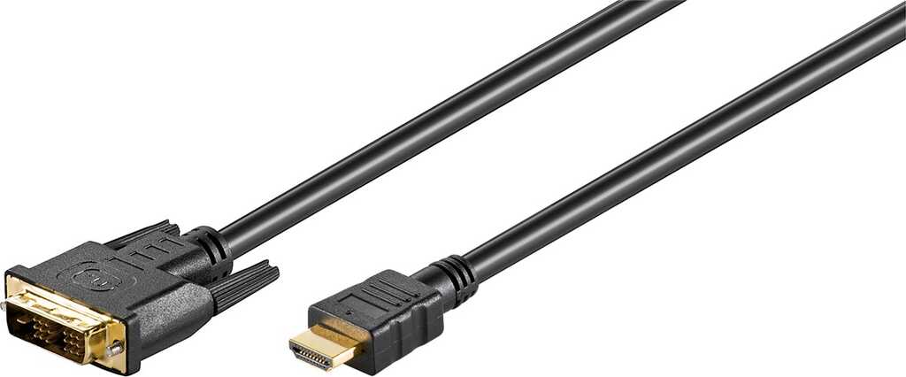 1.5m Kabel DVI Stecker > HDMI Stecker vergoldet goobay 
