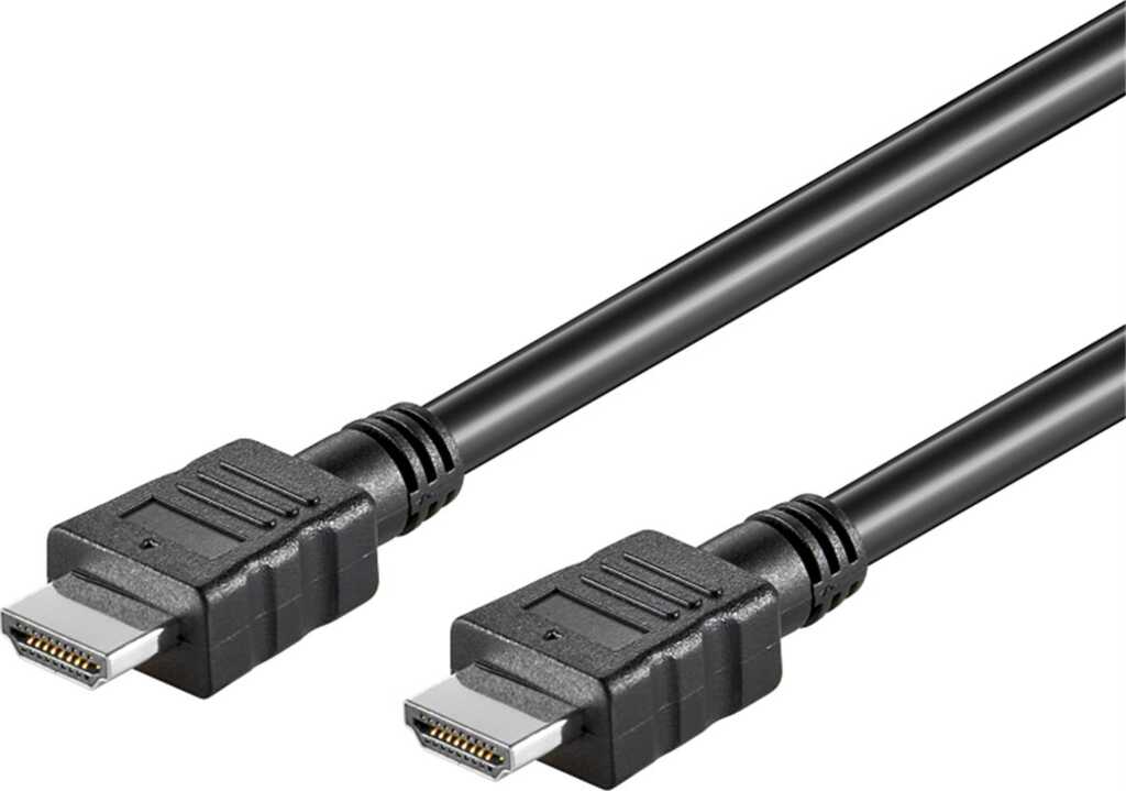 5m High-Speed 1.4 HDMI-Kabel stecker/ stecker mit Ethernet für 4k/30Hz schwarz goobay