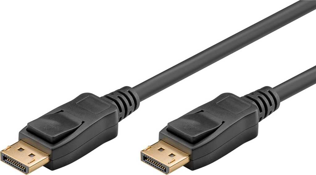 1m DisplayPort-Kabel 2.0 stecker/ stecker für 8k/60Hz, bis zu 40 Gbit/s schwarz goobay