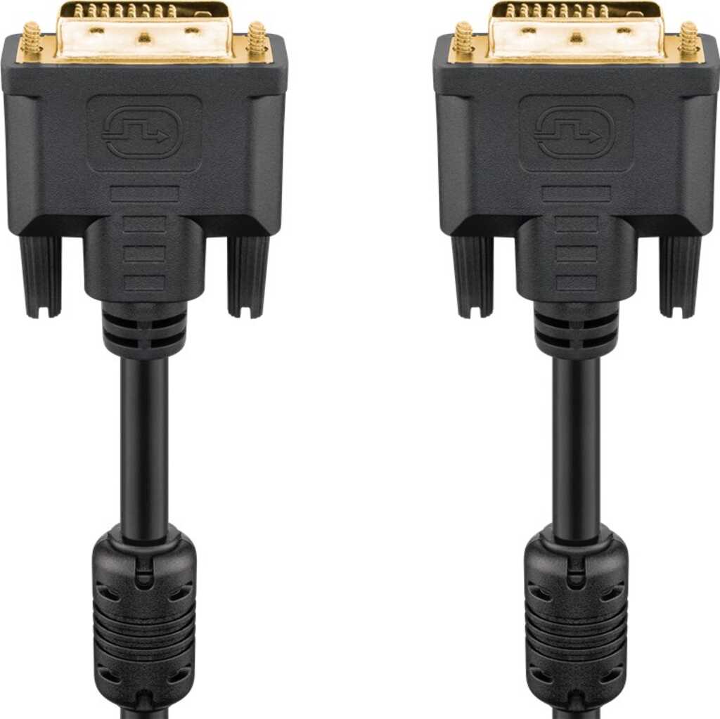 2m DVI-D-Kabel Stecker/ Stecker Dual Link  (24+1 pin) goobay bis zu WQXGA (2560 x 1600)