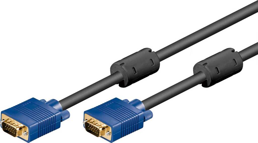 3m S-VGA Kabel, 15pol HD Stecker / Stecker, schwarz 