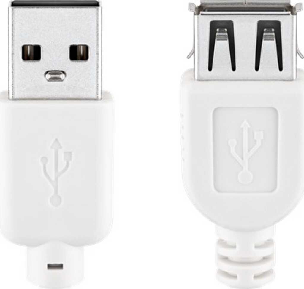 Goobay USB 2.0 A M/F 5m USB Kabel USB A Weiß