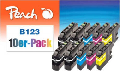 Peach PI500-185 Tonerkartusche 10 Stück(e) Kompatibel Schwarz, Cyan, Magenta