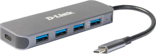 D-Link DUB-2340 Schnittstellen-Hub USB Typ-C 5000 Mbit/s Grau