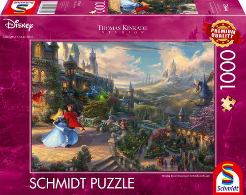 Schmidt Spiele Thomas Kinkade Studios: Disney Dreams Collections - Sleeping Beauty Dancing in the Enchanted Light Puzzlespiel 1000 Stück(e) Cartoons