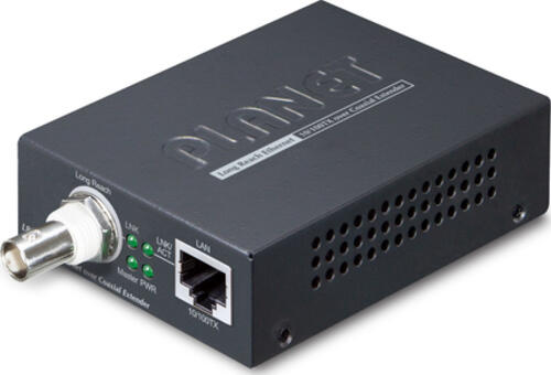 PLANET 1-Port 10/100TX Ethernet over Netzwerksender & -empfänger Schwarz