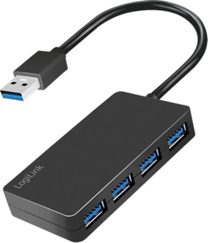 LogiLink UA0396 Schnittstellen-Hub USB 3.2 Gen 1 (3.1 Gen 1) Type-A 5000 Mbit/s Schwarz