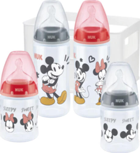NUK Disney Mickey Mouse Babyflasche 150 ml Schwarz, Rot, Transparent 300 ml Polypropylen (PP)