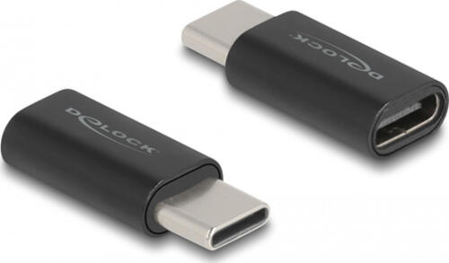 DeLOCK Adapter SuperSpeed USB 10 Gbps (USB 3.2 Gen 2) USB Type-C Stecker zu Buchse Portschoner schwarz