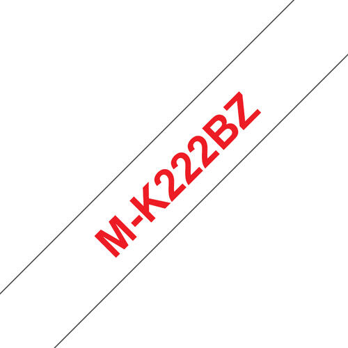 Brother MK222BZ Etiketten erstellendes Band Rot aud Weiss M
