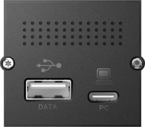 Bachmann 917.229 Steckdose USB A + USB C Schwarz
