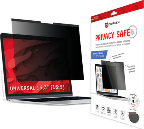 Displex PRIVACY SAFE Magnetischer 2-Wege Blickschutzfilter für Laptop/ Notebook 13,3 (16:9)