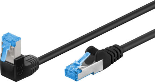 Goobay 51556 Netzwerkkabel Schwarz, Blau 0,5 m Cat6a S/FTP (S-STP)