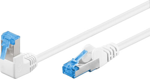 Goobay 51563 Netzwerkkabel Weiß, Blau 0,5 m Cat6a S/FTP (S-STP)