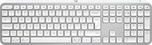 Logitech MX Keys S Tastatur RF Wireless + Bluetooth QWERTY US International Aluminium, Weiß