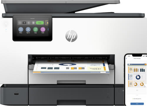 HP OfficeJet Pro 9130B e-All-in-One, Tinte, mehrfarbig-Multifunktionsgerät, Drucker/Scanner/Kopierer/Fax