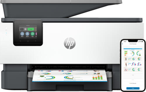 HP OfficeJet Pro 9120B e-All-in-One, Tinte, mehrfarbig-Multifunktionsgerät, Drucker/Scanner/Kopierer/Fax