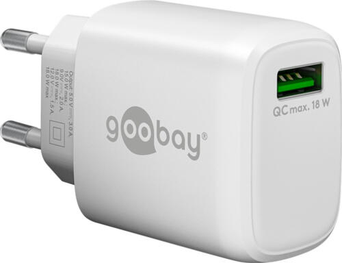Goobay 61672 Ladegerät für Mobilgeräte Universal Weiß AC Schnellladung Drinnen