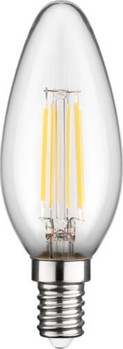 Goobay Filament-LED-Kerze, 4 W Sockel E14, warmweiß, nicht dimmbar