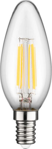 Goobay Filament-LED-Kerze, 6 W Sockel E14, warmweiß, nicht dimmbar
