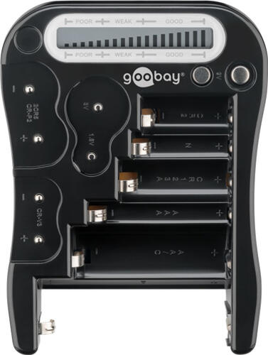 Goobay LCD-Batterietester für Standard- und Fotobatterien sowie alle gängigen Knopfzellen
