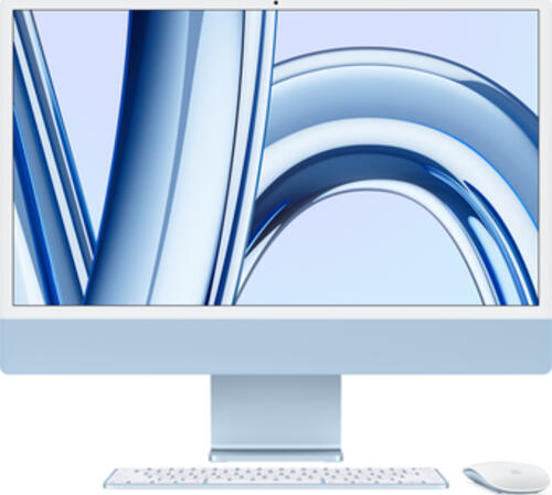 Apple iMac 24 blau, M3 - 8 Core CPU / 10 Core GPU, 8GB RAM, 256GB SSD