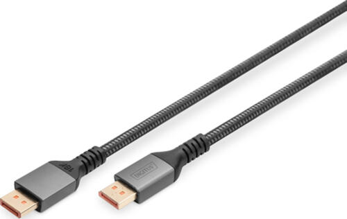 Digitus 16K DisplayPort Anschlusskabel, Version 2.1, 1m, 80G, schwarz