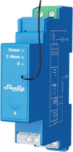Shelly Qubino Wave Pro 1 Leistungsrelais Blau