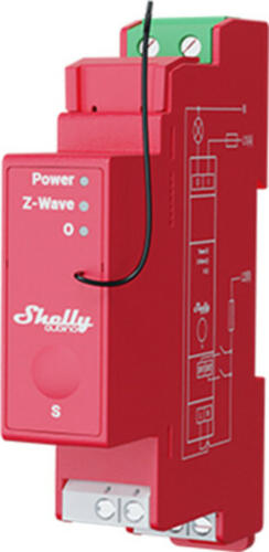 Shelly Qubino Wave PRO 1PM Leistungsrelais Rot