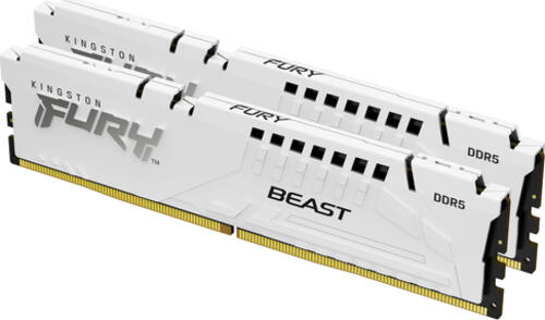 Kingston Technology FURY Beast 32 GB 6000 MT/s DDR5 CL30 DIMM (Kit of 2) White XMP