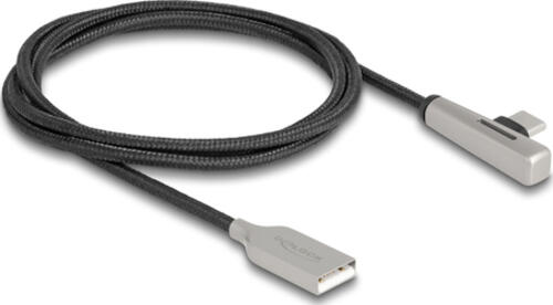 DeLOCK 80766 USB Kabel 1 m USB 2.0 USB A USB C Schwarz, Silber